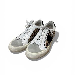 Women’s Vintage Havana Cheetah Studded Leather Sneaker size 6.5